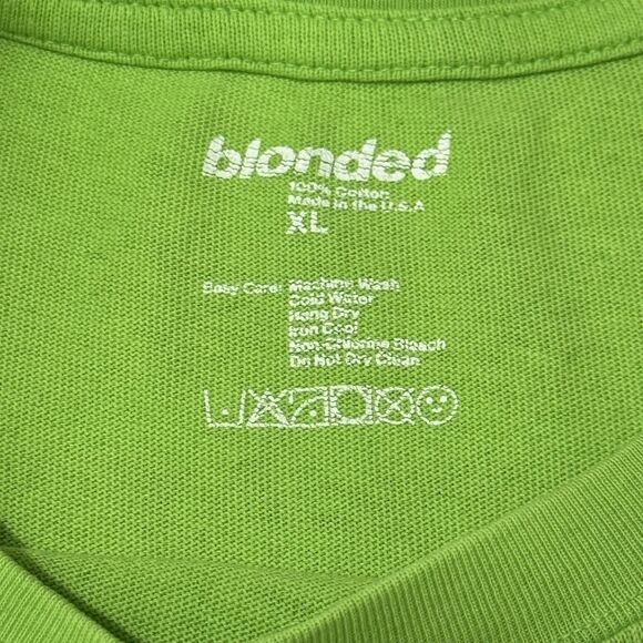 Frank Ocean Blonded Radio T Shirt Size XL Blond Merch Green Rare - Picture 4 of 4